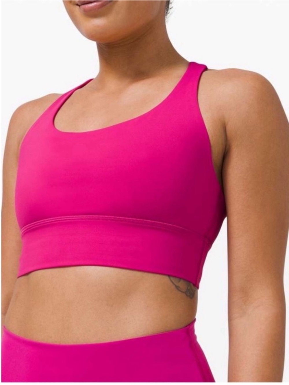 lululemon Energy Longline Bra Medium Support B-D Cups Ripened Raspberry / Size 6